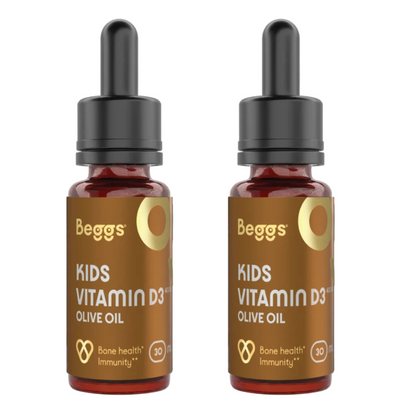 Beggs Kids Vitamin D3 400 IU BIO oliwka z oliwek odporność krople 2 x 30 ml 