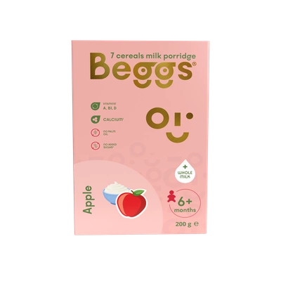 Beggs Mleczna 7-ziarnista kaszka z jabłkami 200 g