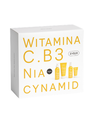 Ziaja witamina c.b3 niacynamid zestaw prezentowy 4 sztuki
