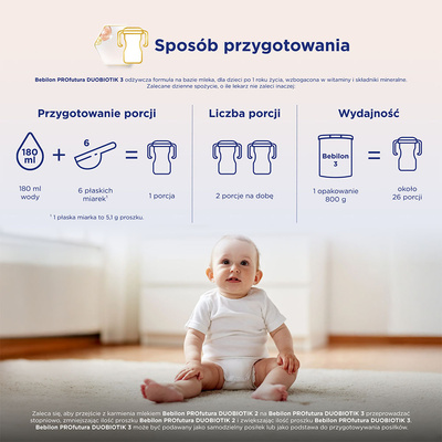 Bebilon PROfutura DUOBIOTIK 3 odżywcza formuła na bazie mleka po 1. roku życia ZESTAW 4 x 800 g