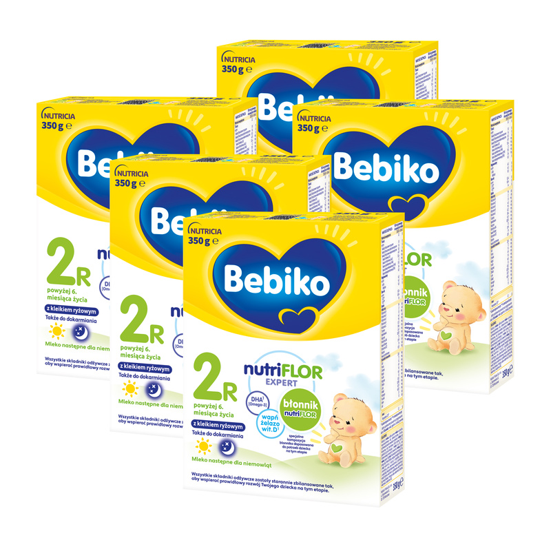 Bebiko 2R Mleko następne dla niemowląt powyżej 6. miesiąca życia ZESTAW 5 x 350 g