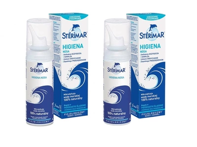 STERIMAR Sterimar Higiena Nosa WODA MORSKA spray fizjologiczny do nosa ZESTAW 2 x 50 ml