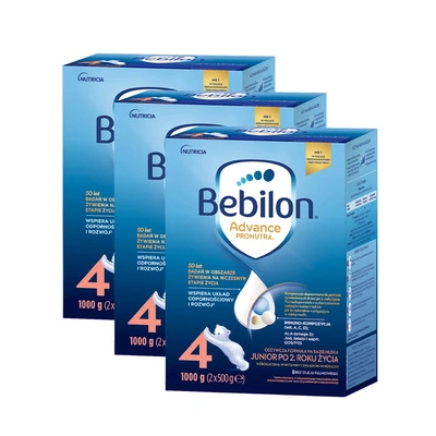Bebilon 4 Advance Pronutra Junior formuła na bazie mleka po 2. roku życia ZESTAW 3 x 1000 g