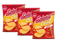 Salatini Zdrowe chipsy smak papryka zdrowa przekąska ZESTAW 3 x 25 g