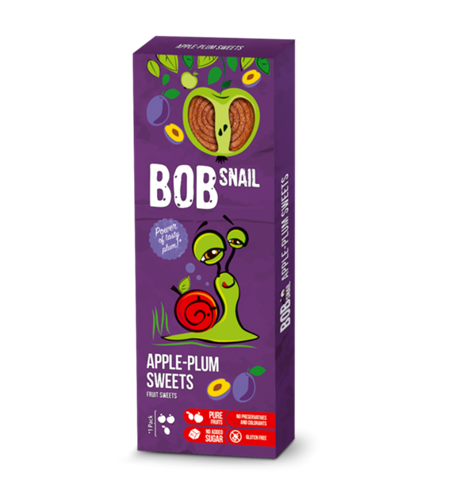 BOB SNAIL Zdrowa przekąska jabłko-śliwka bez cukru 30g