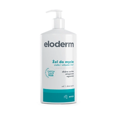 ELODERM Żel do mycia ciała i włosów 2w1 400 ml