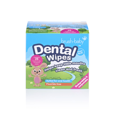 BRUSH-BABY - Dental Wipes chusteczki higieniczne do czyszczenia zębów i dziąseł (28 szt.)