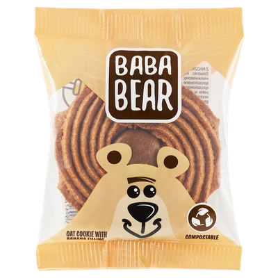Baba Bear Ciastko owsiane z nadzieniem o smaku bananowym 50 g