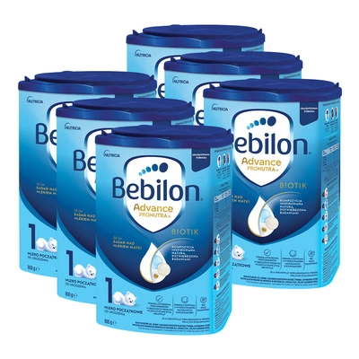 Bebilon 1 Advance Pronutra BIOTIK 800 mleko początkowe od urodzenia ZESTAW 6 x 800 g