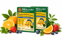Möller’s Omega-3 rybki WYSOKA KONCENTRACJA żelki o smaku owocowym ZESTAW 2 x 27 sztuk