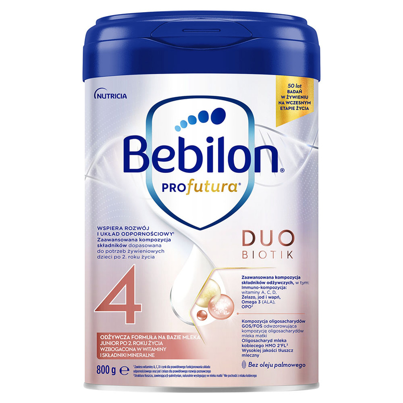 Bebilon PROfutura DUOBIOTIK 4 odżywcza formuła na bazie mleka po 2. roku życia 800 g
