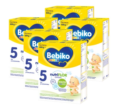 Bebiko Junior 5 Odżywcza formuła na bazie mleka dla przedszkolaka ZESTAW 5x600g