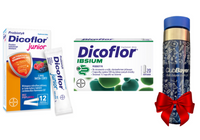 Dicoflor Junior probiotyk 12 saszetek, Dicoflor Ibsium probiotyk 20 kapsułek + BIDON GRATIS!