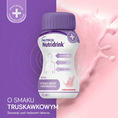Nutridrink o smaku truskawkowym ZESTAW 12 x 125 ml