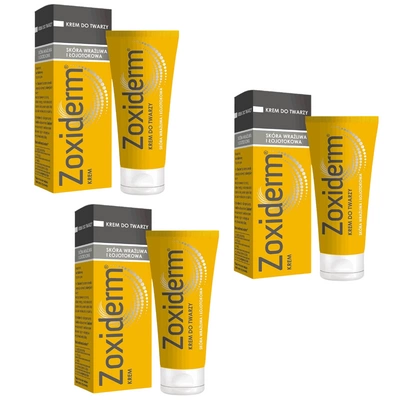 Zoxiderm Krem do twarzy dla skóry wrażliwej ZESTAW 3 x 30 ml