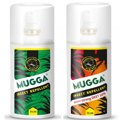 Mugga spraye odstraszające na owady i kleszcze dla dzieci i dorosłych 2 sztuki