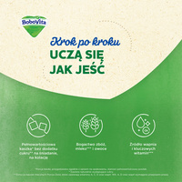 BoboVita Porcja zbóż Kaszka mleczna 7 zbóż jabłko-śliwka po 8 miesiącu ZESTAW 5 x 210 g