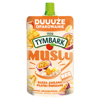 Tymbark Musly kasza jaglana płatki owsiane mango brzoskwinia jabłko banan dynia marakuja 170 g