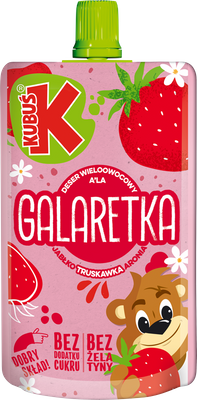 Kubuś Deser a'la galaretka jabłko-truskawka-aronia 100 g krótka data