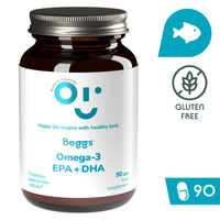 Beggs Omega-3 EPA+DHA suplement olej rybi 2 x 90 kapsułek + TORBA GRATIS