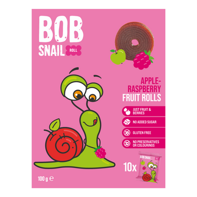 Bob Snail Rollsy owocowe Jabłko Malina 100 g