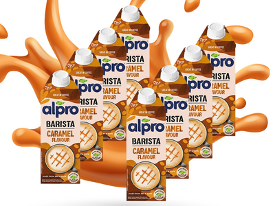 Alpro Barista Napój owsiano-sojowy o smaku karmelowym ZESTAW 8 x 750 ml