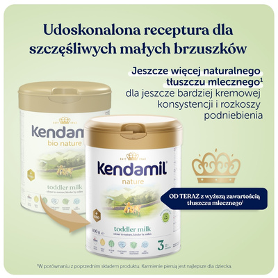 Kendamil Nature 3 HMO+ mleko organiczne bez oleju rybiego 800 g