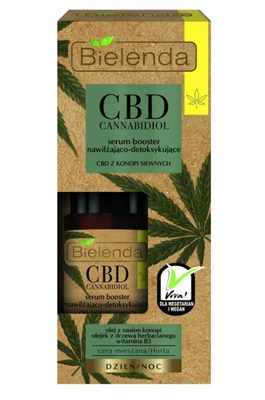 Bielenda cbd serum booster nawilżająco-detoksykujące z konopi siewnych cera mieszana/tłusta na dzień noc 15ml