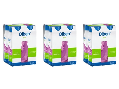 Diben Drink, smak owoce leśne, 12 x 200 ml. Żywność specjalnego przeznaczenia medycznego. Pacjent z cukrzycą, insulinoodpornością.