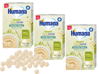 Humana Organic Kaszka bezmleczna kukurydza ryż tapioka po 4. miesiącu ZESTAW 3 x 200 g