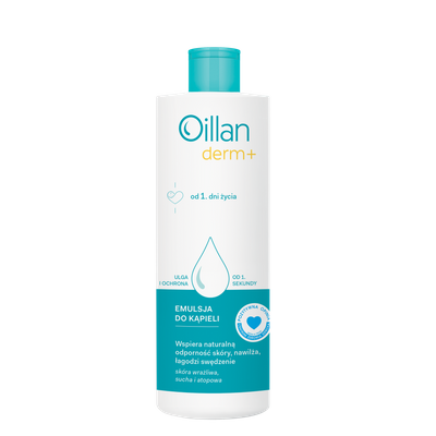 Oillan Derm+ Emulsja do kąpieli NAWILŻA, ŁAGODZI 400 ml