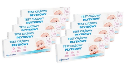 Diather Test ciążowy hCG płytkowy ZESTAW 10 opakowań