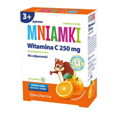 MNIAMKI Witamina C 250mg pastylki do ssania 60past