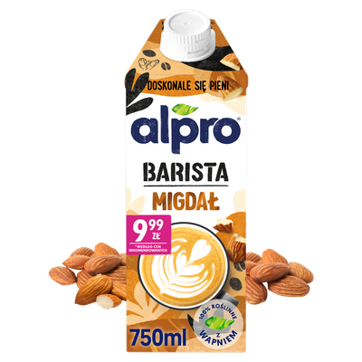 Alpro Barista Napój migdałowy ZESTAW 4 x 750 ml