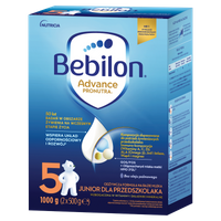 Uszkodzone opakowanie zewnętrzne(kartonik)Bebilon 5 Advance Pronutra Junior Formuła na bazie mleka dla przedszkolaka 1000 g