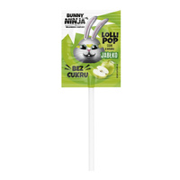Bunny Ninja lizak owocowy LOSOWY SMAK bez cukru 1 sztuka 6 g 