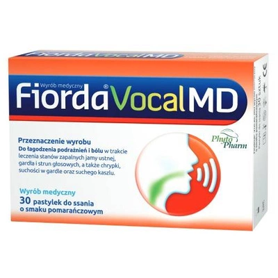 Fiorda Vocal MD Pastylki na chrypkę i suchość gardła 30 szt. 