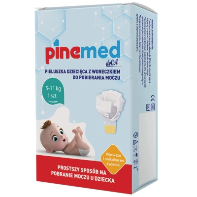 PINEMED pieluszka z woreczkiem do pobierania moczu dla dzieci 5-11 kg