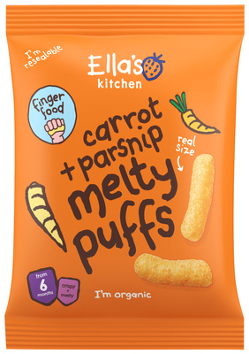 Ella's Kitchen BIO chipsy z marchewką i pasternakiem od 6. miesiąca życia ZESTAW 3 x 20 g