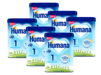 Humana 1 5HMO Mleko początkowe od urodzenia ZESTAW 6 x 750 g