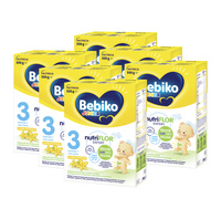 BEBIKO JUNIOR NUTRIflor Expert 3 formuła na bazie mleka o smaku waniliowym, powyżej 1. roku życia ZESTAW 6 x 550 g
