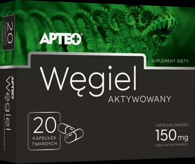 APTEO Węgiel aktywowany 20 kapsułek