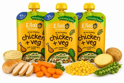Ella's Kitchen BIO obiadek kurczak z kaszką kukurydzianą ZESTAW 3 x 130 g