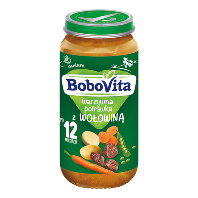 BoboVita Warzywna potrawka z wołowiną po 12 miesiącu 250 g