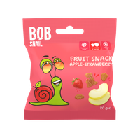 Bob Snail owocowe ZDROWE przekąski MIX w różnych smakach ZESTAW 7 x 20 g + 3 x BOB SNAIL 60 g GRATIS!