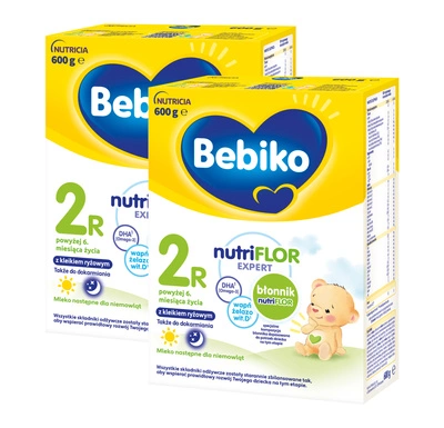 Bebiko 2R Mleko następne dla niemowląt powyżej 6. miesiąca życia 2x600 g