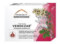 Produkty Bonifraterskie Venoczar suplement na żylaki, pająki 60 tabletek USZKODZONY KARTONIK