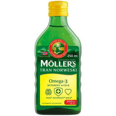 Moller's Tran Norweski, powyżej 3 lat aromat cytrynowy 250 ml