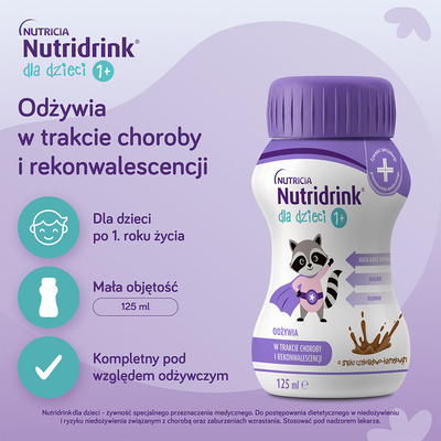 Nutridrink dla dzieci o smaku czekoladowo-karmelowym ZESTAW 8 x 125 ml