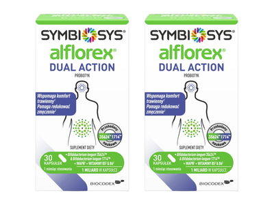 Symbiosys Alflorex Dual Action PROBIOTYK dla dorosłych ZESTAW 2 x 30 kapsułek